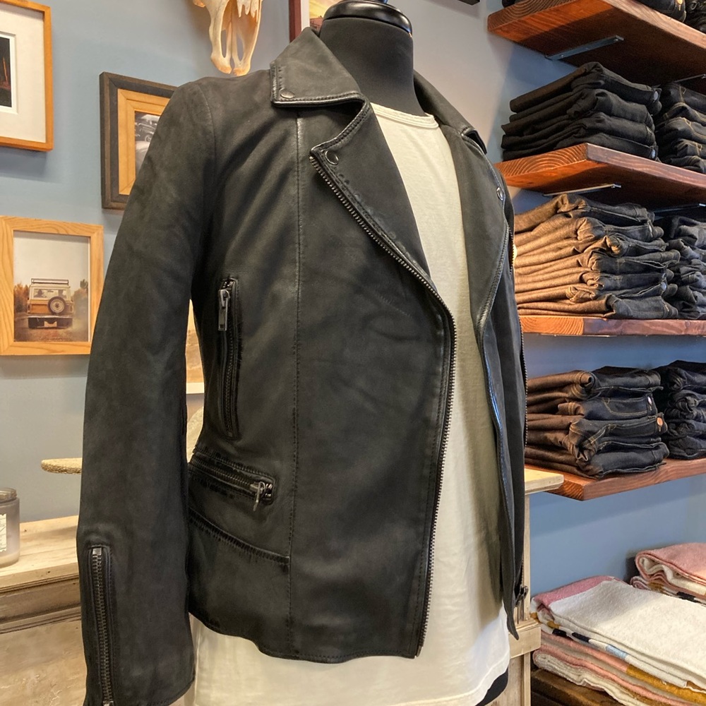 Women’s james dean motorcycle Brando leather jacket